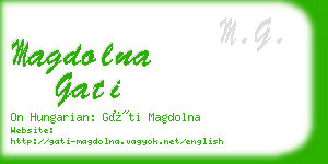 magdolna gati business card